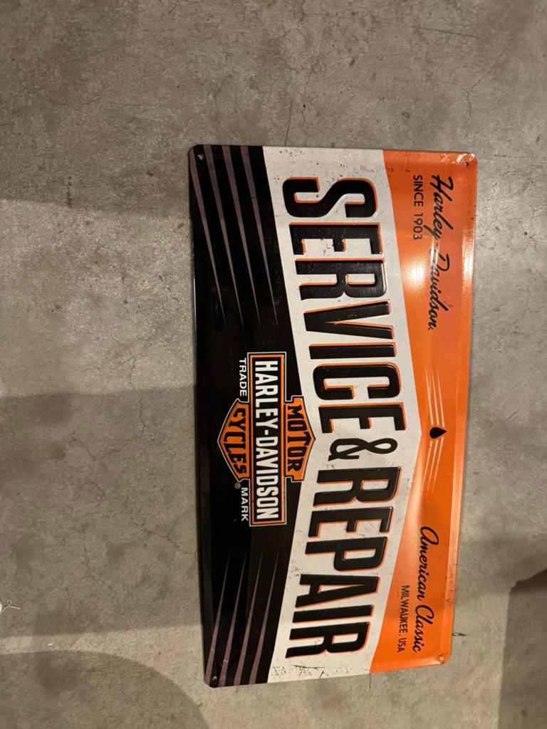 Harley-Davidson Service & Repair Emaille Bord, Verzamelen, Ophalen of Verzenden, Zo goed als nieuw, Motoren