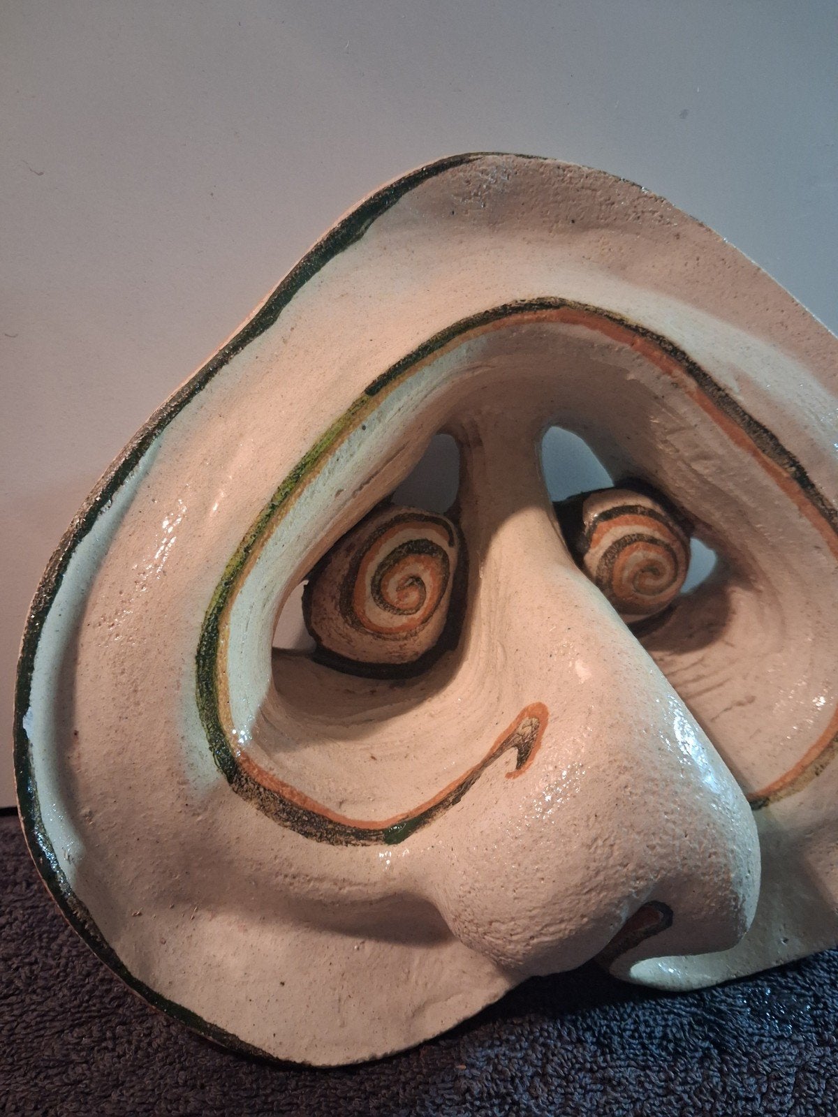 Grotesk keramieken wandmasker, Antiek en Kunst, Kunst | Overige Kunst, Ophalen of Verzenden