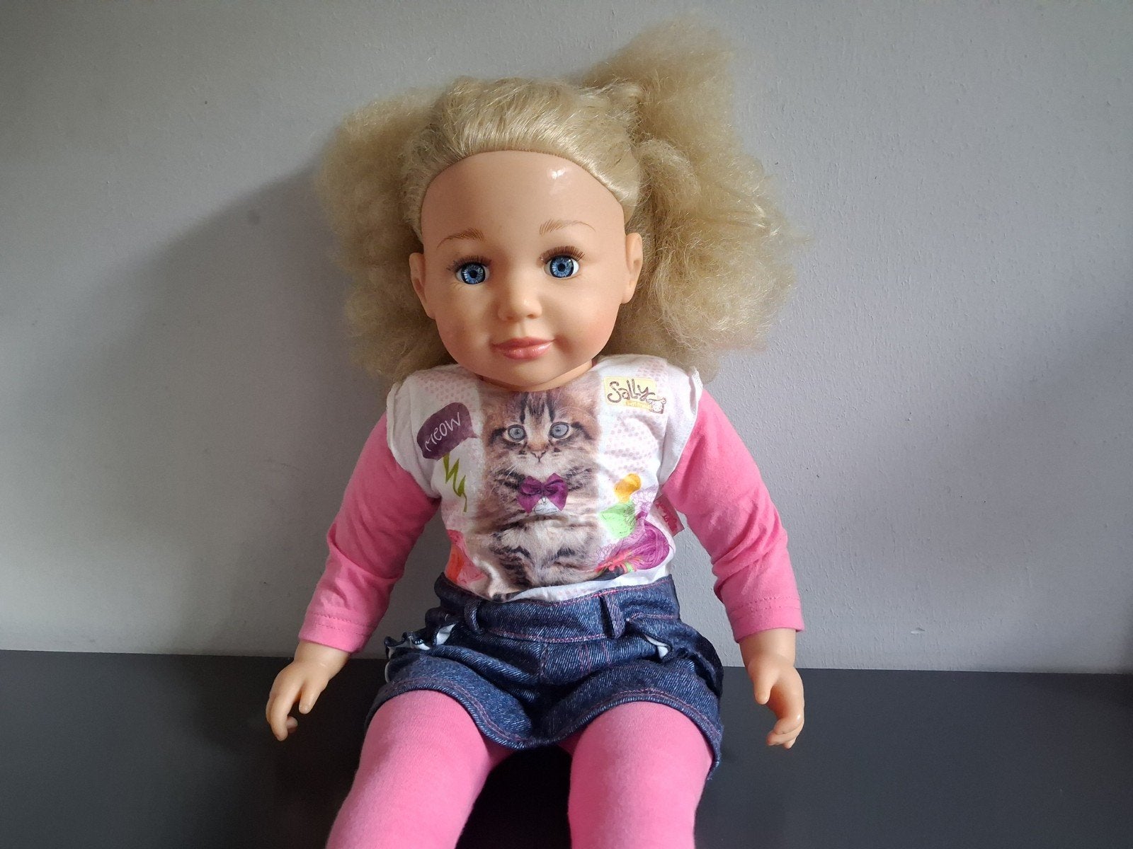 pop zapf creations sally groot vintage 63 cm, Ophalen of Verzenden, Gebruikt, Pop