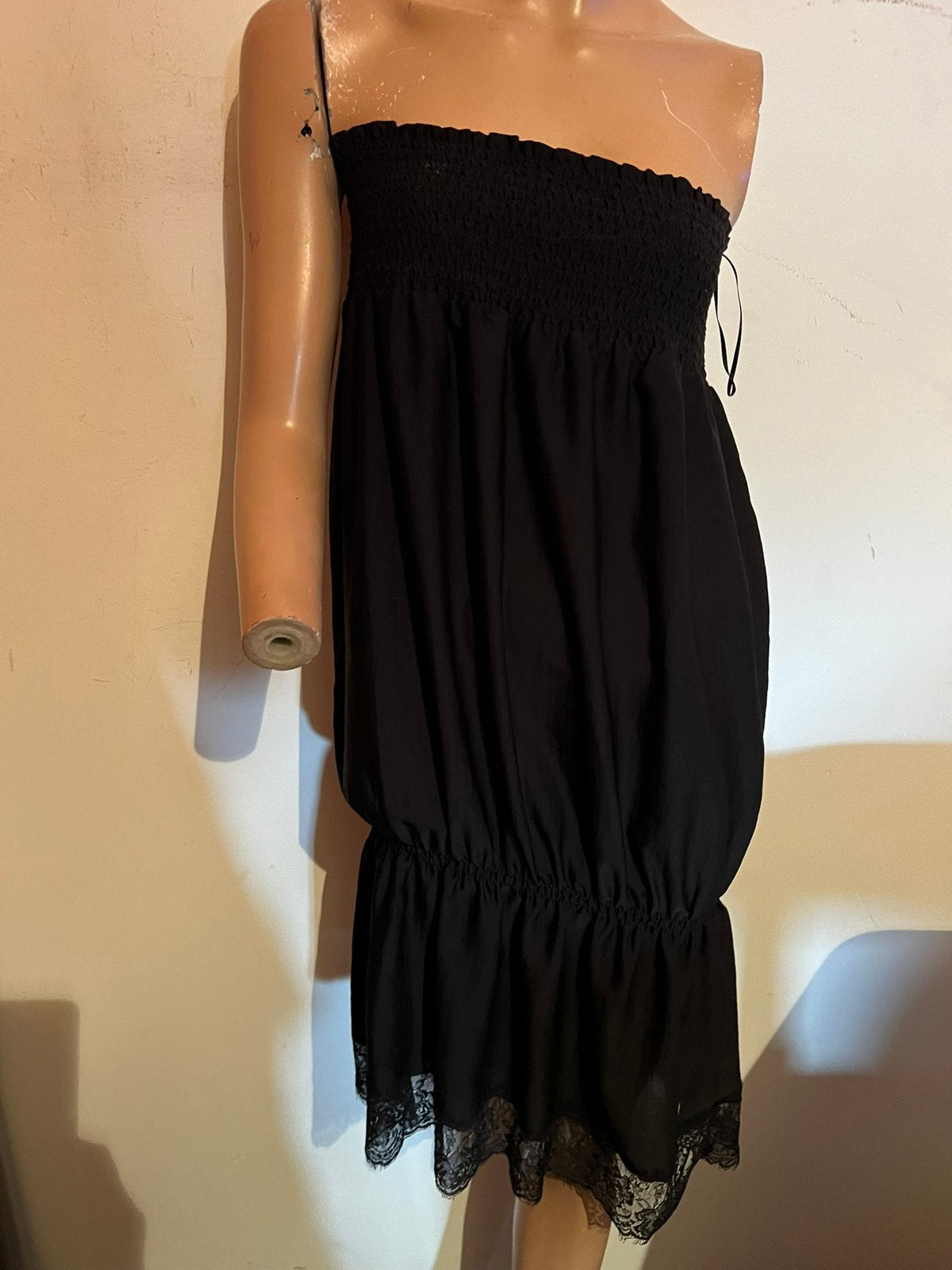 G,SEL strapless jurk met kant  maat S  origineel ZGAN, Maat 38/40 (M), F, Zwart, G,sel