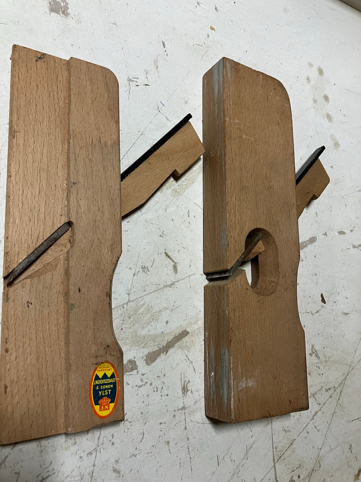 Vintage 2  houten schaven, Ophalen of Verzenden