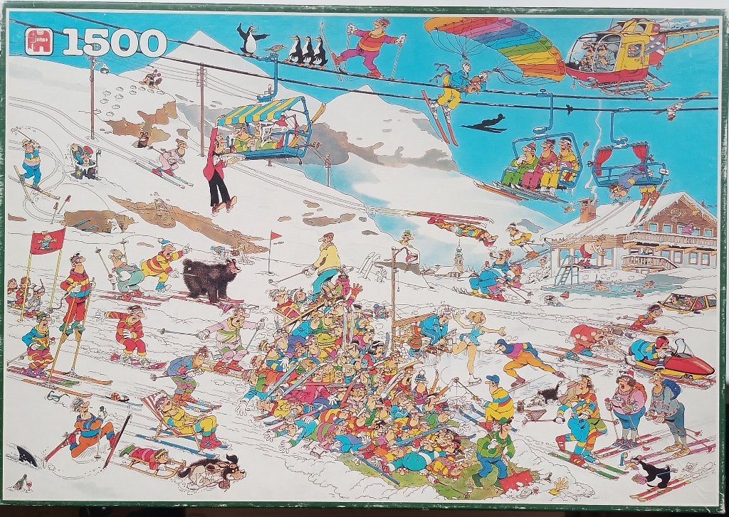 Jan van Haasteren 'Break a leg' puzzel, Ophalen of Verzenden, 500 t/m 1500 stukjes, Zo goed als nieuw, Legpuzzel
