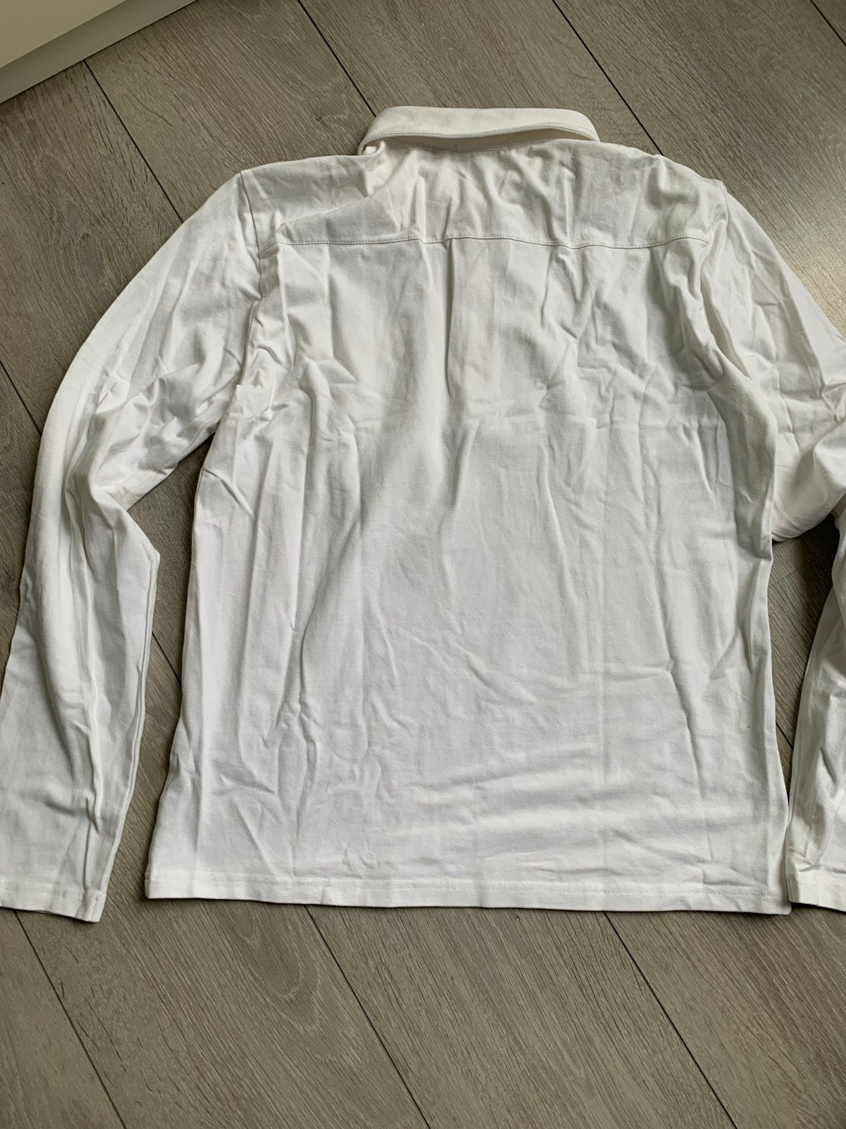 Filippa K wit poloshirt met lange mouwen - Maat M, Maat 38/40 (M), Wit, Ophalen of Verzenden, Zo goed als nieuw