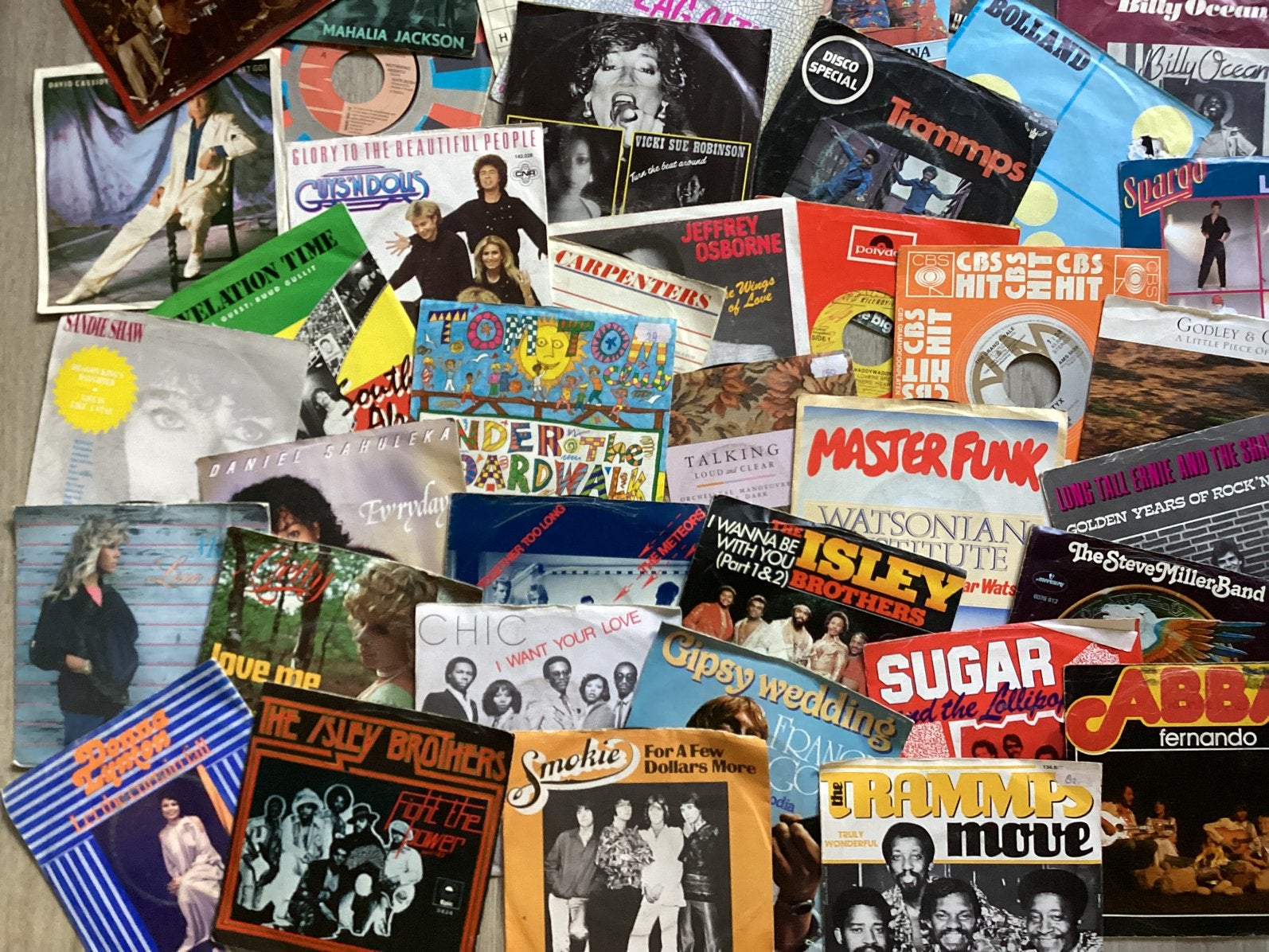 Grote collectie 550 Engelse singles: Pop, Disco, Rock enz., Cd's en Dvd's, Ophalen of Verzenden, 1970 - 1979, Gebruikt, 7 inch