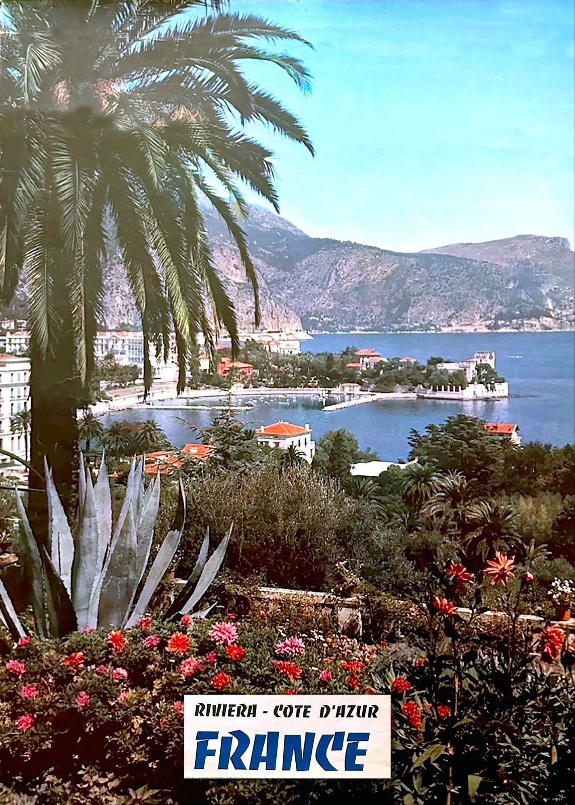 Vintage poster Rivièra - Côte d'Azur, Frankrijk, Ophalen of Verzenden