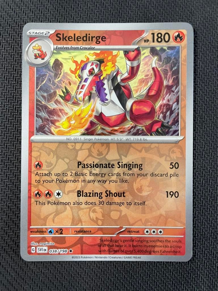 Skeledirge 038/198 Reverse Holo Scarlet & Violet Packfresh, Verzenden, Zo goed als nieuw