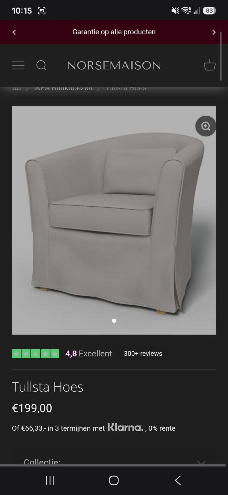 2x IKEA Tullsta stoelhoes wit, Ophalen of Verzenden, Gebruikt, Wit