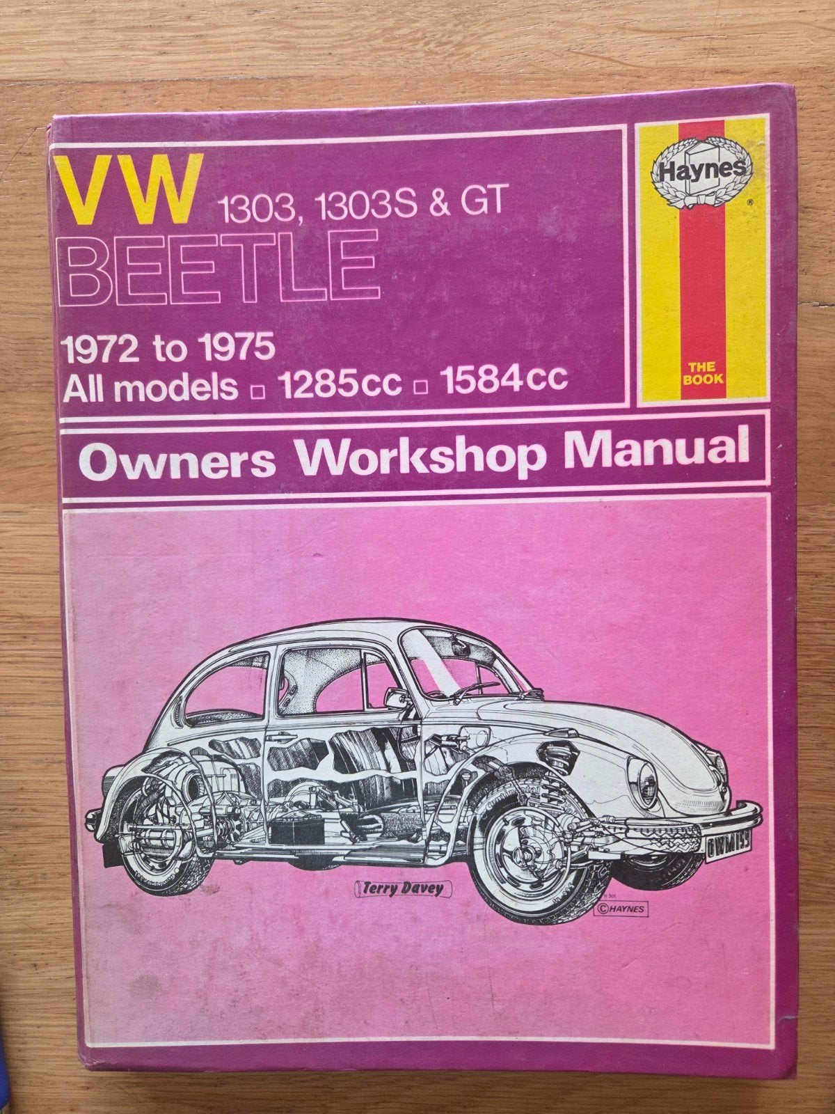 vw Beetle handwerkplaatsboek., Ophalen