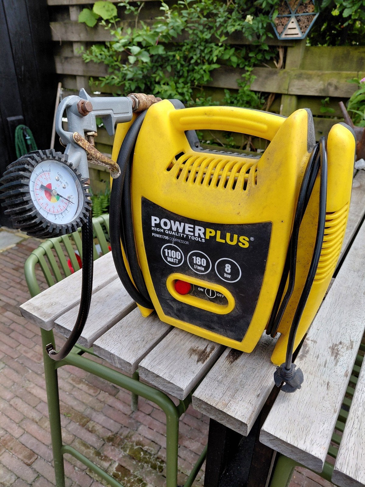 Power plus compressor, Minder dan 25 liter, Ophalen of Verzenden, Minder dan 200 liter/min