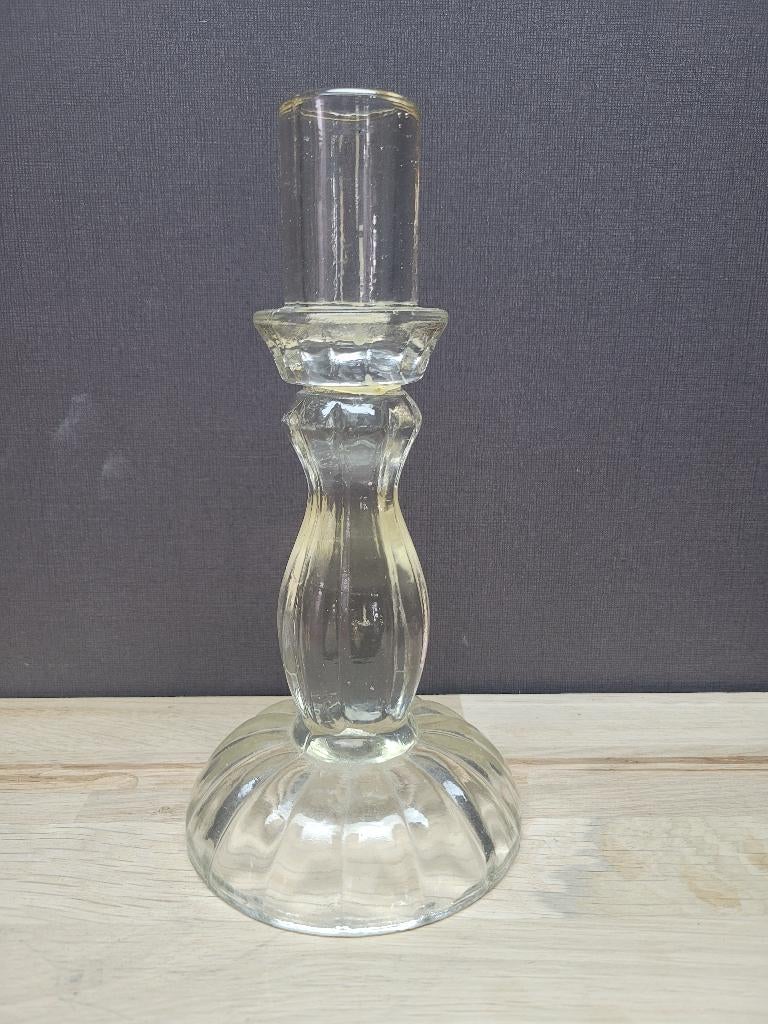Kandelaar van geperst glas, Ophalen of Verzenden