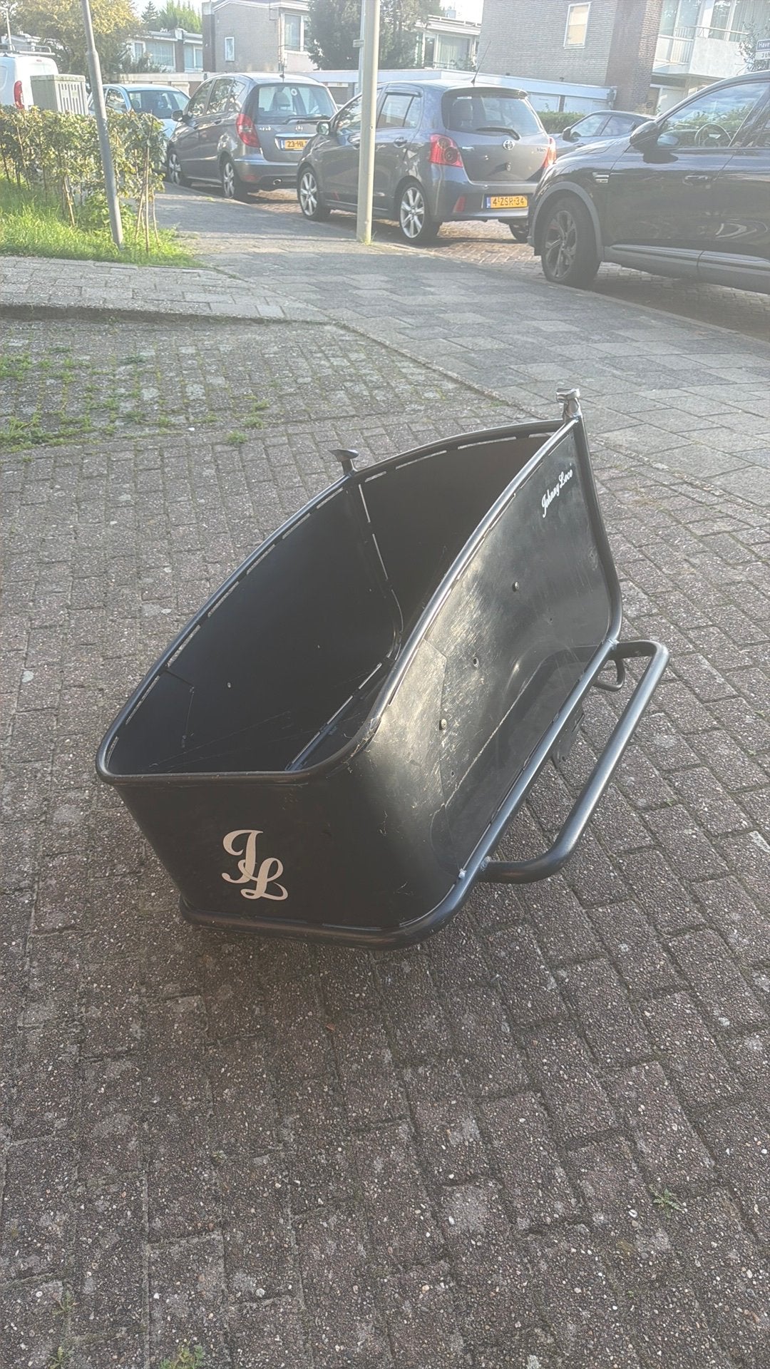 MOET WEG Johnny loco bakfiets bak aluminium, Fietsen en Brommers, Ophalen, 2 kinderen, Johnny Loco