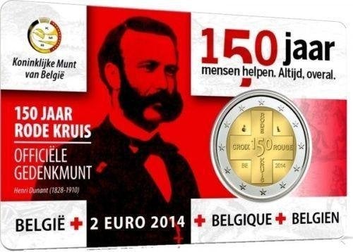 De Speciale 2 Euro BELGIE 2014 "Rode Kruis". NL of FR versie, Verzenden, België, 2 euro