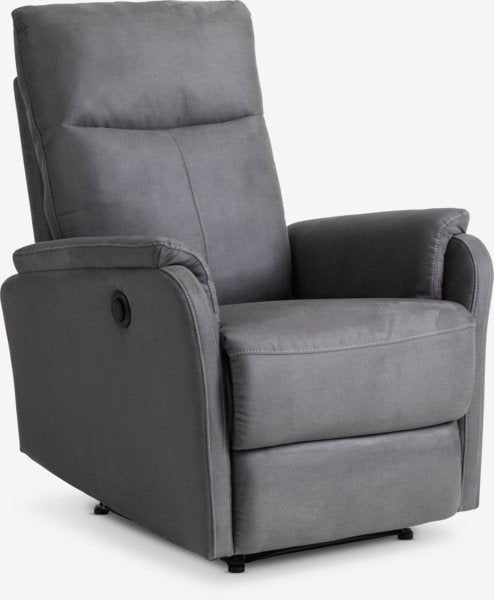Fauteuil ABILDSKOV elektrisch grijs kunstleer, Huis en Inrichting, Ophalen, Overige materialen, 75 tot 100 cm, Zo goed als nieuw