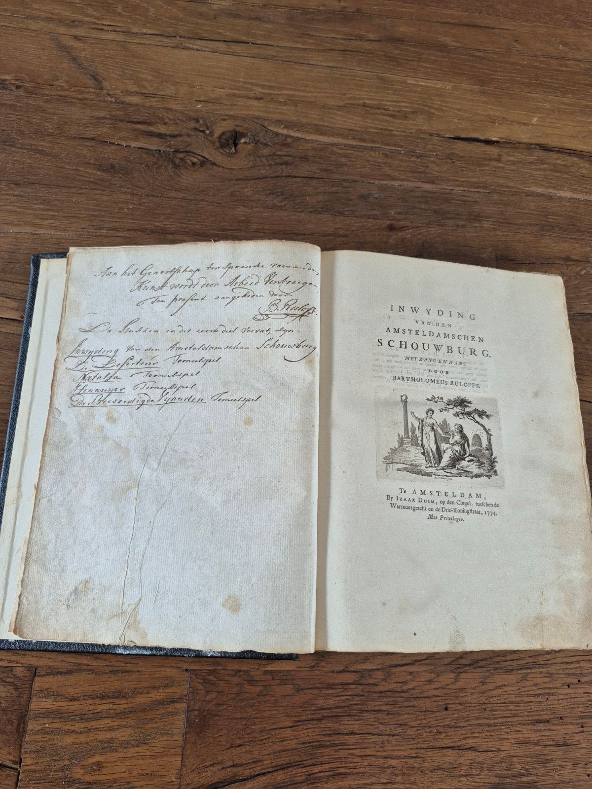 Zeldzame bundel toneelstukken van Bartholomeus Ruloffs 1774, Verzenden, Bartholomeus Ruloffs, Louis-Sébastien Mercier
