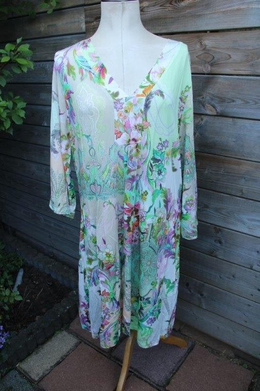 Jurk beige/ groen/ kleur Open End mt XL Vaste prijs, Kleding | Dames, Beige, Ophalen of Verzenden, Zo goed als nieuw, Maat 46/48 (XL) of groter