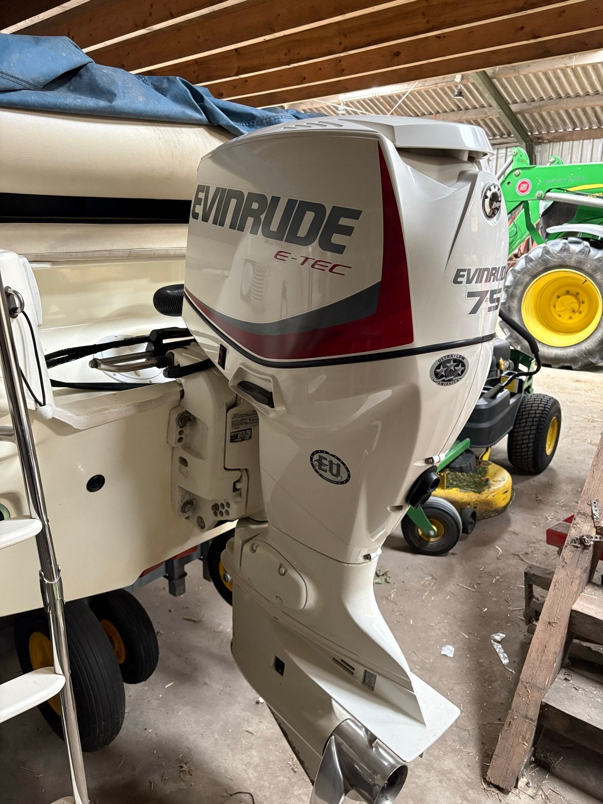 Evinrude E-TEC 75 PK Buitenboordmotor, Ophalen, Gebruikt, 30 pk of meer, Elektrische start