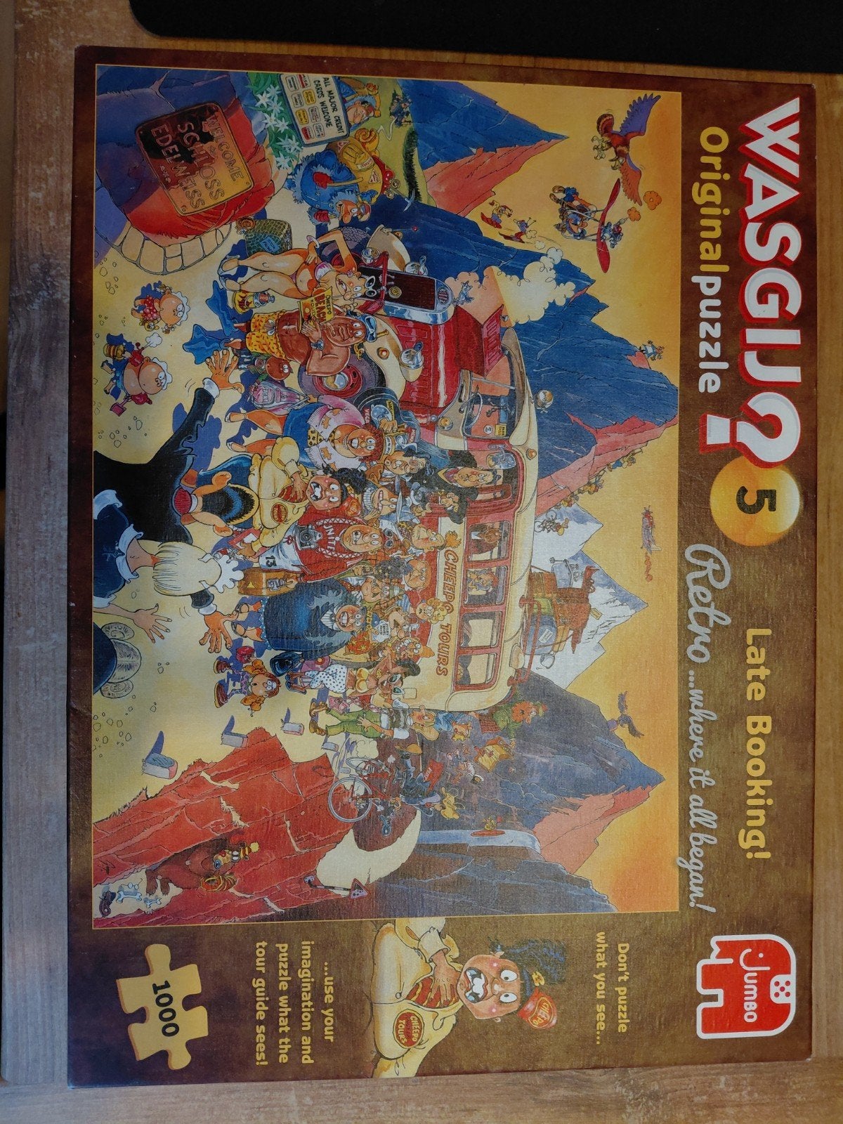 WASGIJ? Retro 5 "Late Booking!" Legpuzzel 1000 stukjes, Ophalen, 500 t/m 1500 stukjes, Zo goed als nieuw, Legpuzzel