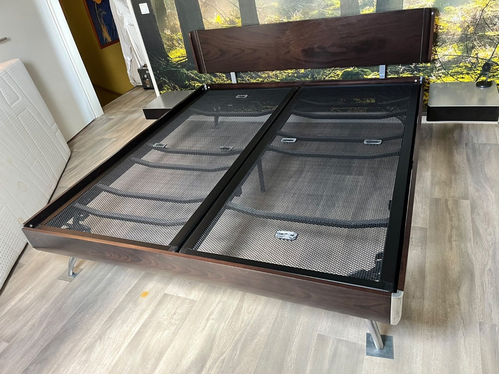 Auping bedombouw 180x200 met hoofdbord en spiraal, Huis en Inrichting, Ophalen, Tweepersoons, Zo goed als nieuw, 180 cm
