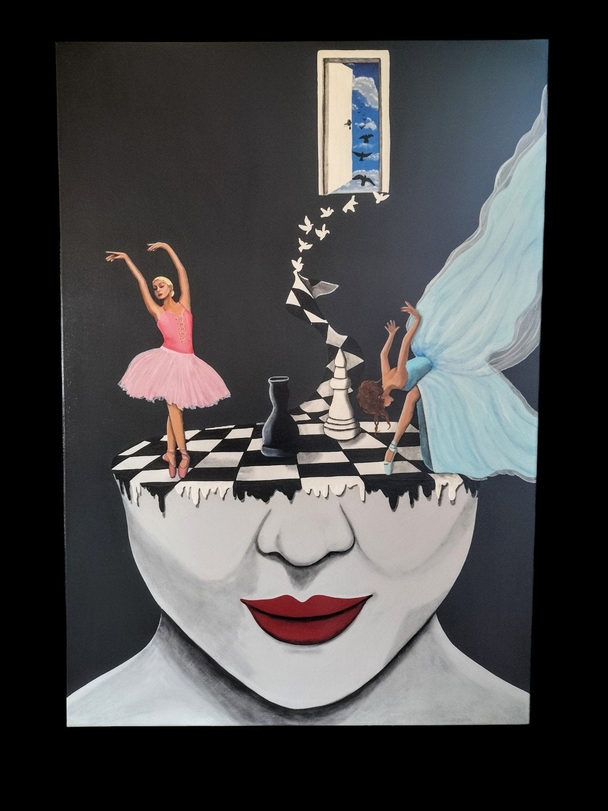 Uniek schilderij "Zielsreis", Antiek en Kunst, Ophalen
