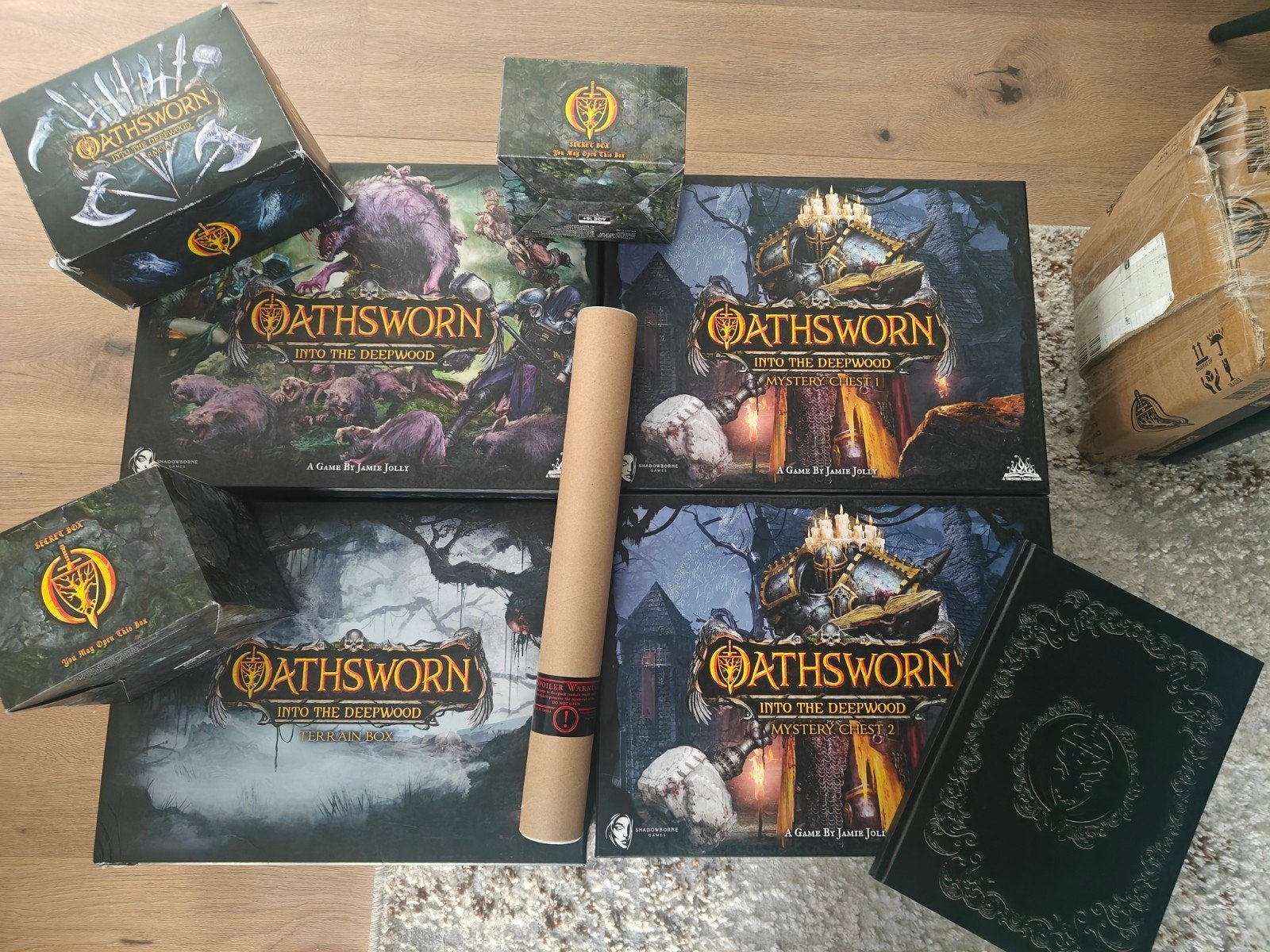 Oathsworn: Into the Deepwood - volledig handgeschilderd, Een of twee spelers, Ophalen, Zo goed als nieuw, Shadowborne Games