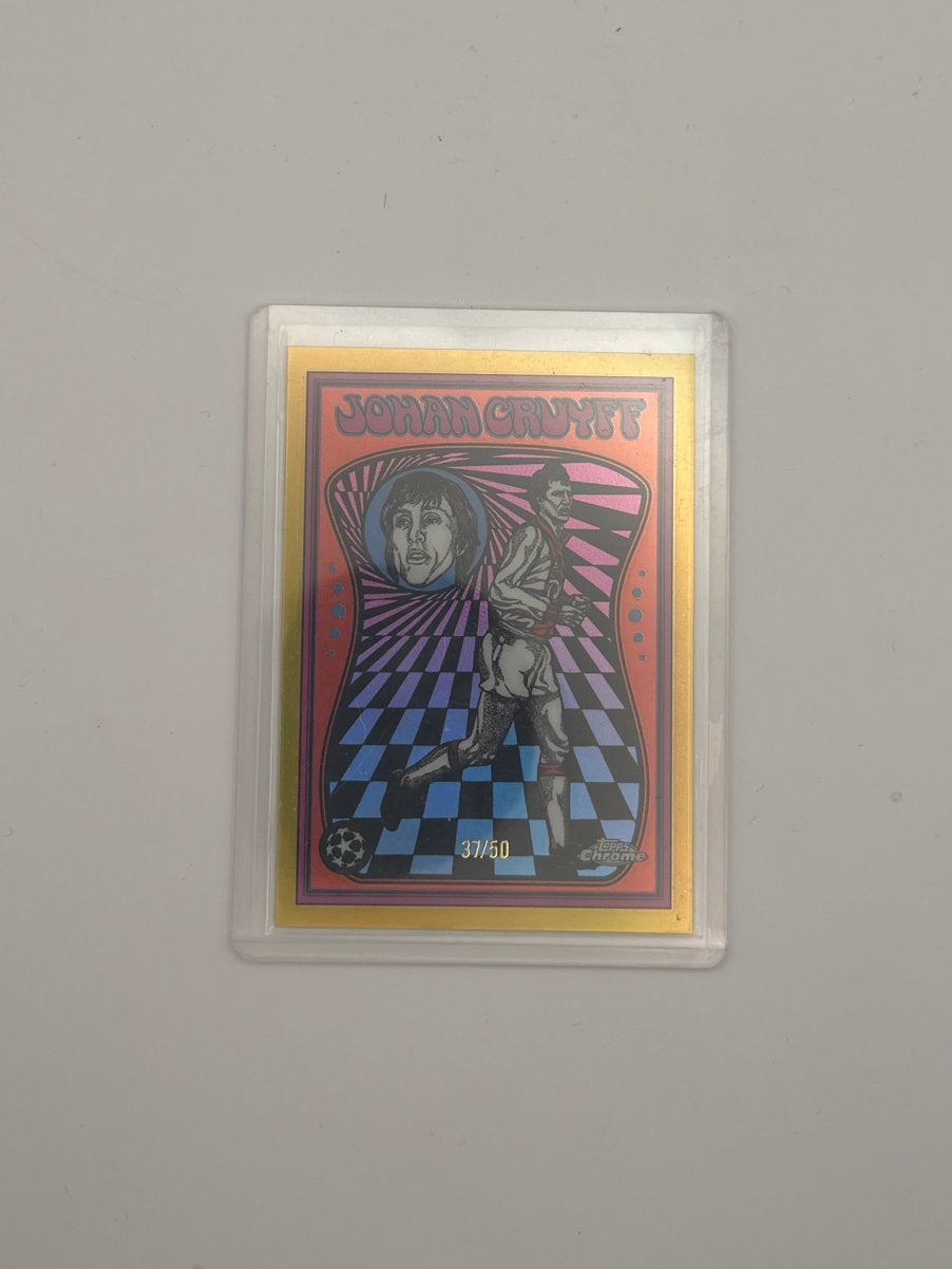 Johan Cruyff AFC Ajax Topps Chrome Ultra Violet /50, Hobby en Vrije tijd, Ophalen of Verzenden, Zo goed als nieuw, Plaatje