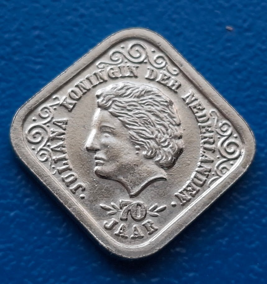 Penning 5 cent Juliana 70 jaar / Unie van Utrecht - 1979, Postzegels en Munten, Penningen en Medailles, Verzenden, Overige materialen