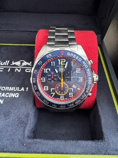 Tag Heuer Formula 1 F1 Red Bull Racing Chronograph 43mm, Ophalen, Staal, Staal, Polshorloge