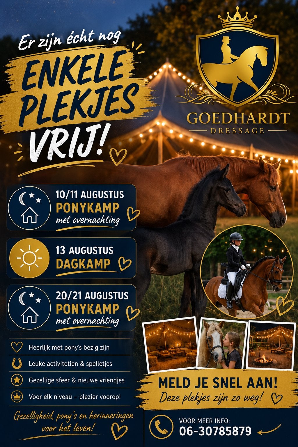 Ponykamp:Met én zonder overnachting ,nog enkele plekjes!, Paardrijles of Ponykampen