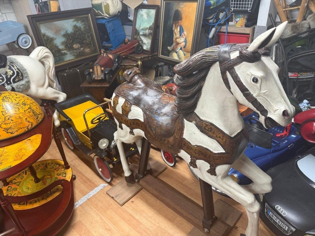 carrouselpaard prachtig groot op standaard, Ophalen of Verzenden