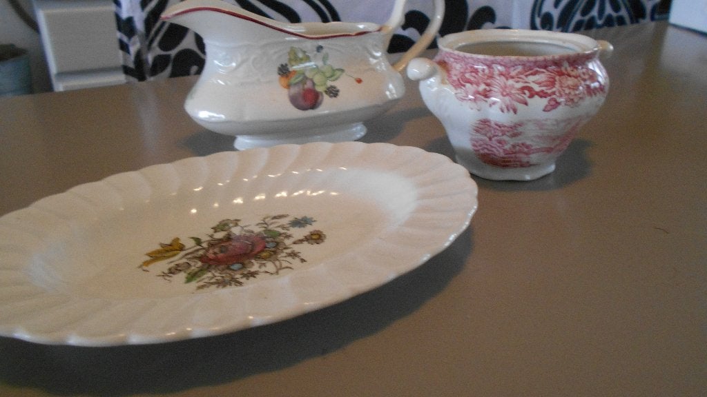 sauskom schaaltje suikerpot engels servies ridgway Bouquet, Ophalen of Verzenden