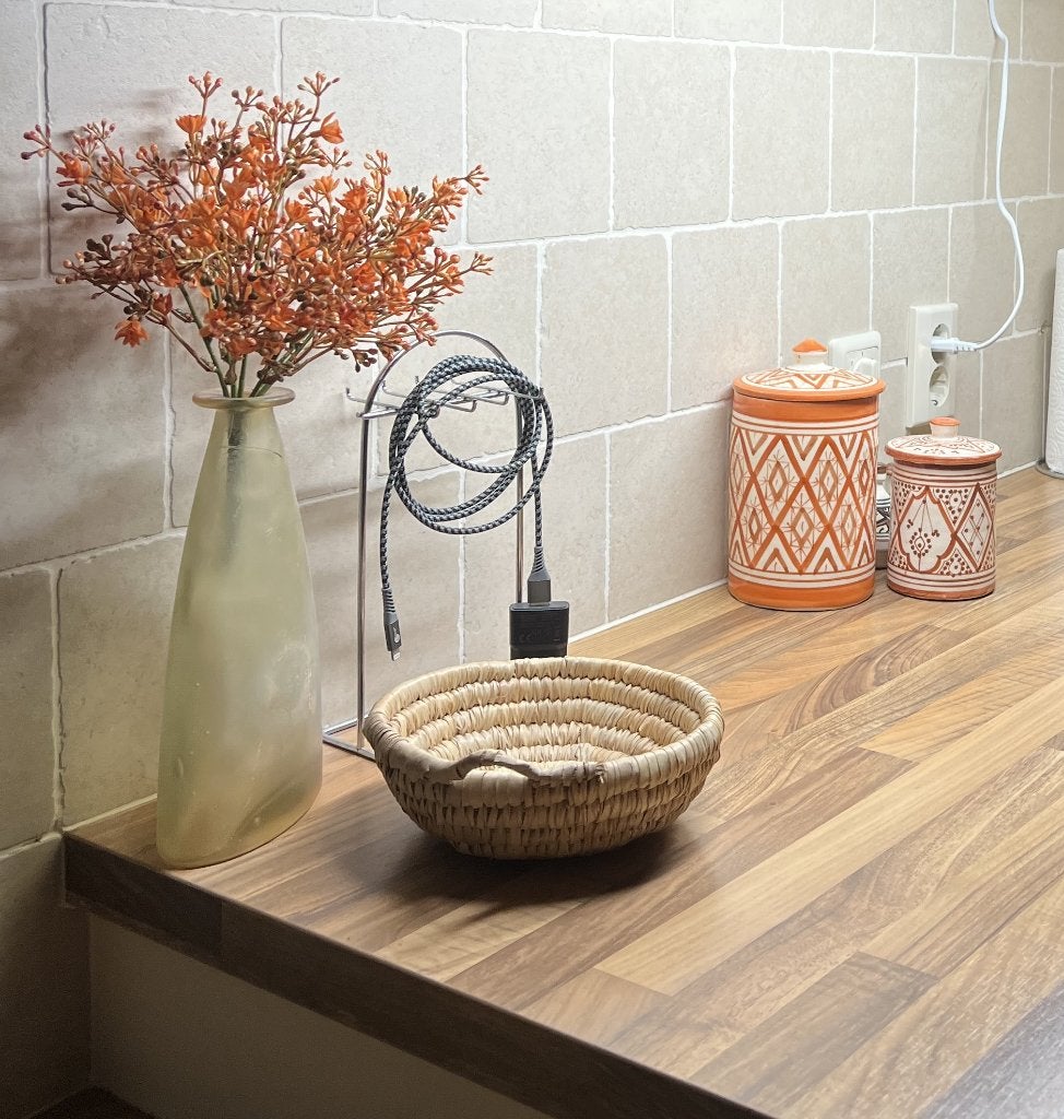 decoratieve vaas, 4 st. ovale vorm lichtroze / groen matglas, Huis en Inrichting, Woonaccessoires | Vazen, 23 cm, Matte afwerking
