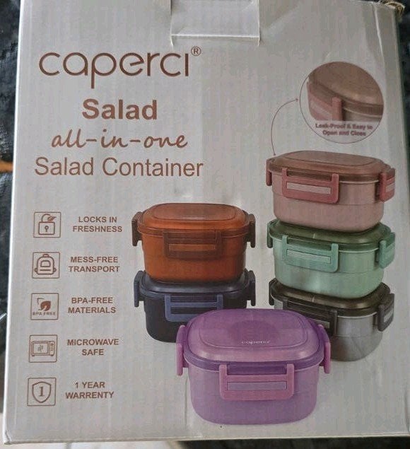 Caperci All-in-One Salade Container - Nieuw in doos, Overige typen, Kunststof, Nieuw, Ophalen of Verzenden