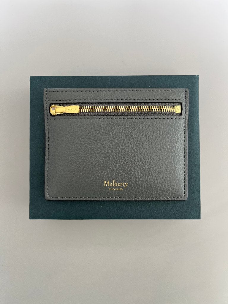NIEUW: Grijze Mulberry Zipped Credit Card Slip portemonnee, Overige merken, Nieuw, Ophalen of Verzenden, Grijs