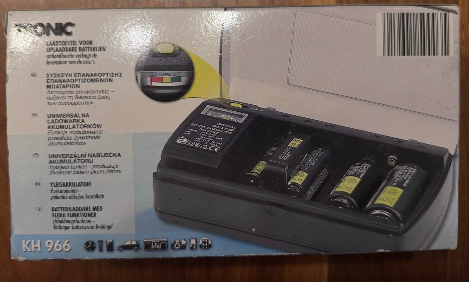 Tronic KH 966 Universele Batterijlader voor Ni-Cd/Ni-MH, Ophalen of Verzenden, Gebruikt, Oplaadbaar