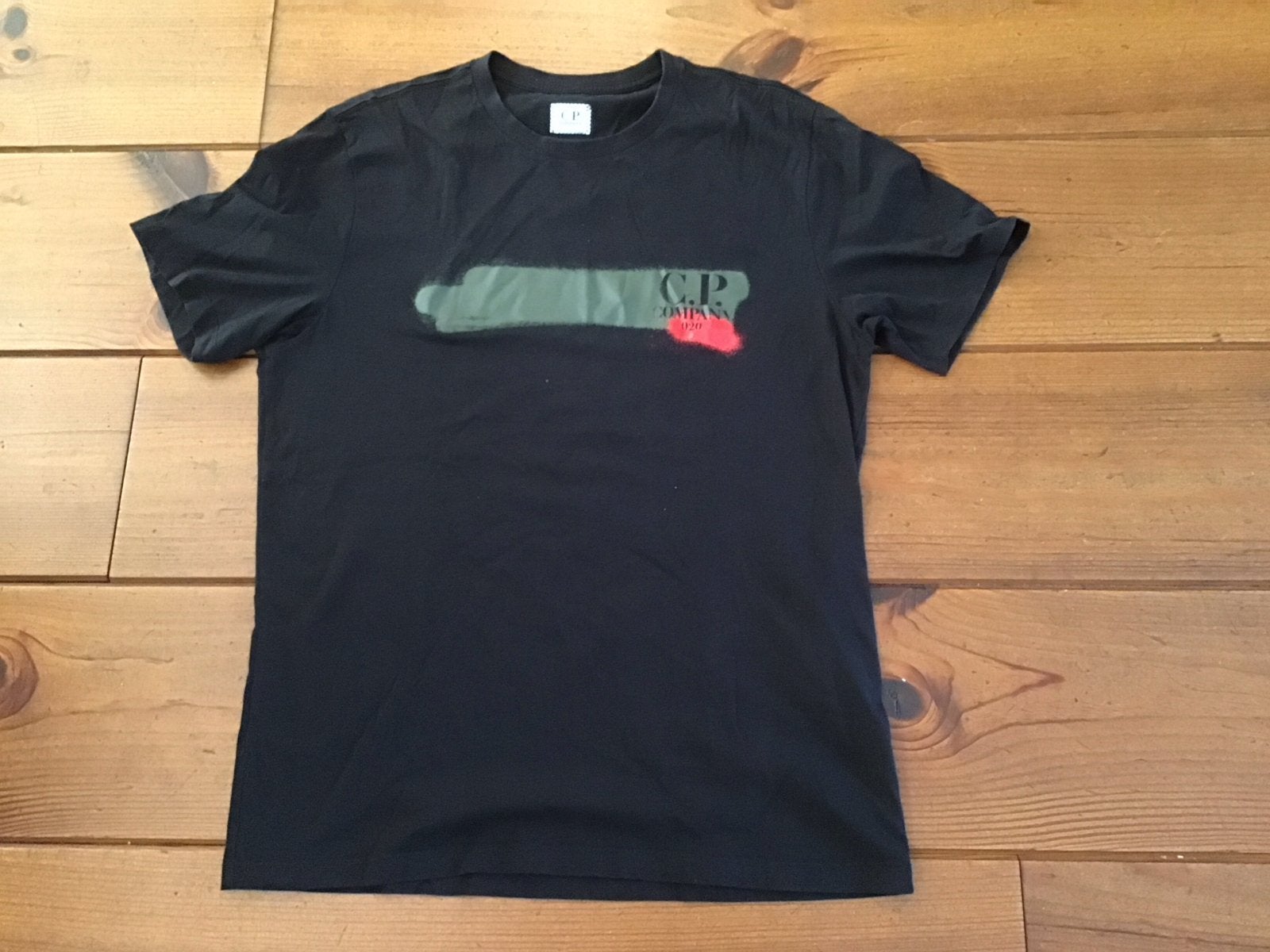 Zwart CP Company T-shirt Maat M, Kleding | Heren, Ophalen of Verzenden, Gedragen, Maat 48/50 (M), Zwart