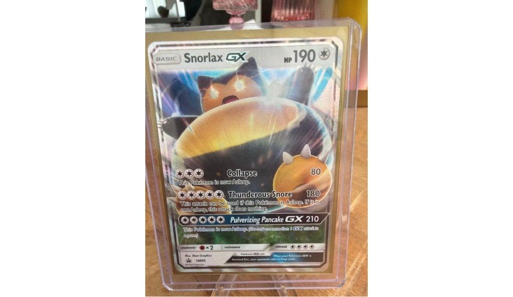Snorlax GX – Black Star Promo – SM05, Ophalen of Verzenden, Zo goed als nieuw, Losse kaart