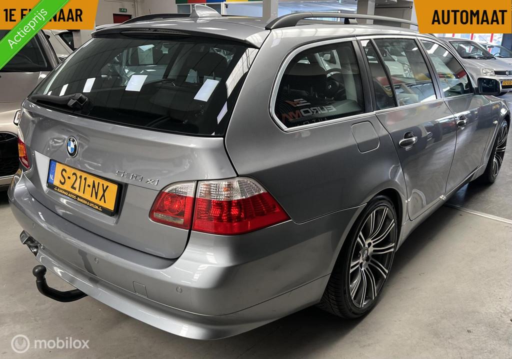 BMW 5-serie Touring 530xi Automaat - Leder - Panorama - Luxe, Automaat, Gebruikt, Zwart, 1675 kg