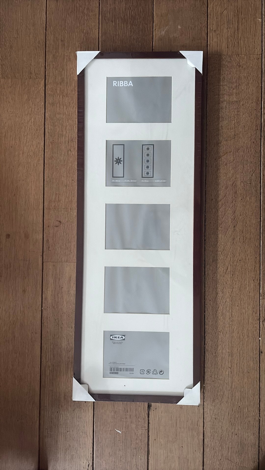 Ikea fotolijst Ribba: passe-partout voor 5 foto’s., Ophalen, Met glas, Hout, Nieuw