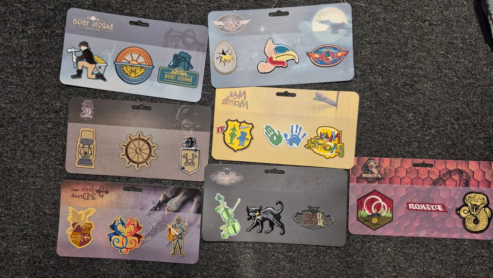 Efteling Patches - Diverse Sets-strijkapplicaties, Fantasie, Textiel, Nieuw, Meerkleurig