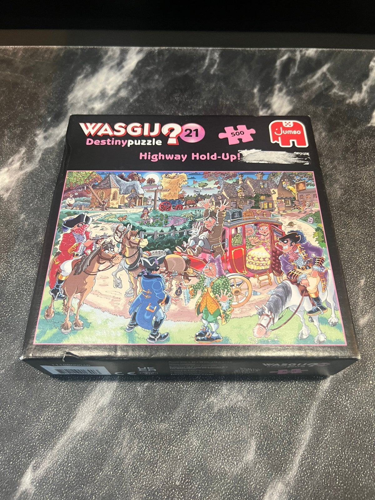 Wasgij puzzel 500 stukjes Destiny nr 21 Highway Hold up, Ophalen of Verzenden, 500 t/m 1500 stukjes, Zo goed als nieuw