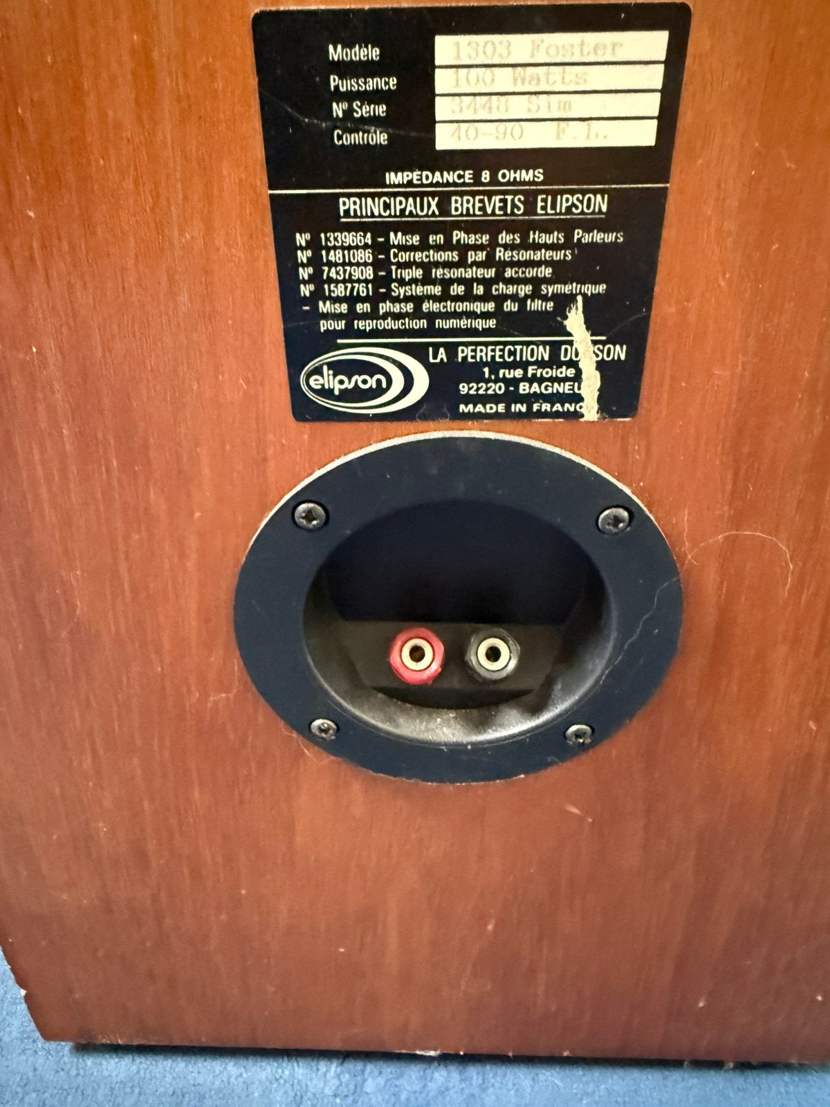 2x Elipson 1303 Foster Tweeters notenhout fineer, Ophalen, Zo goed als nieuw, Minder dan 60 watt, Overige merken