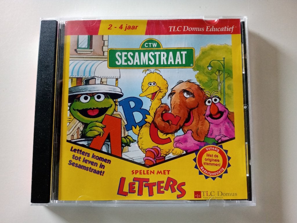 CD-ROM van SESAMSTRAAT - Spelen met Letters, Spelcomputers en Games, Games | Pc, Puzzel en Educatief, Gebruikt, 1 speler, Ophalen of Verzenden