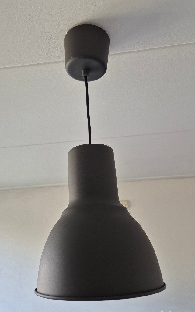 HEKTAR Hanglamp, donkergrijs, 22 cm ikea zgan, Ophalen of Verzenden, Zo goed als nieuw, Metaal, E27 (groot)