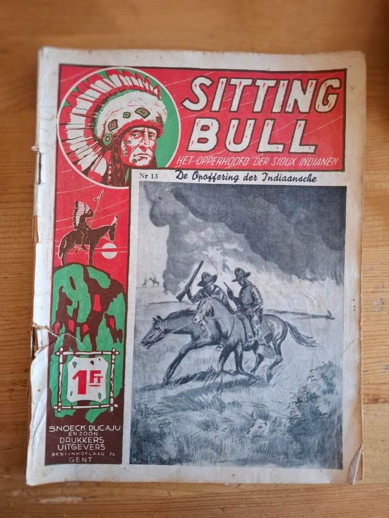 Verzameling Sitting Bull stripboeken (1936-1937), Meerdere stripboeken, Ophalen of Verzenden, Gelezen