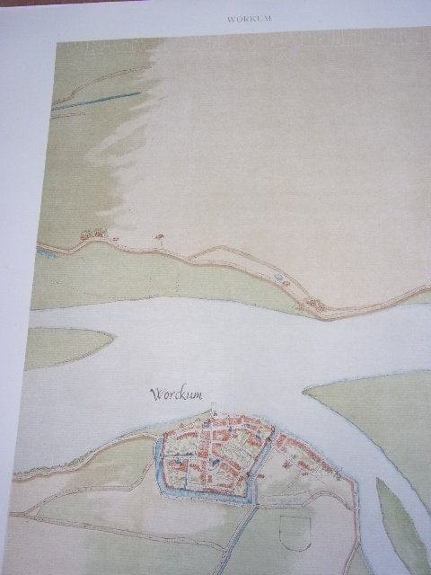 Woudrichem. Plattegrond van de stad door Jacob van Deventer, Cartografie, Ophalen of Verzenden, 28 cm, 42 cm