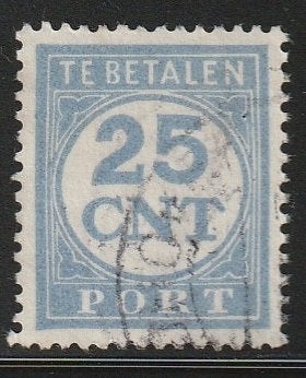 Nederland 1938 P77B Port 25c, Gest, Postzegels en Munten, Ophalen of Verzenden, T/m 1940, Gestempeld