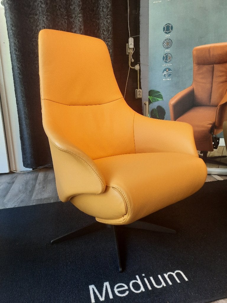 DUTCH DESIGN RELAXSTOEL NU €2795,00, Leer, Verzenden, Minder dan 75 cm, Nieuw