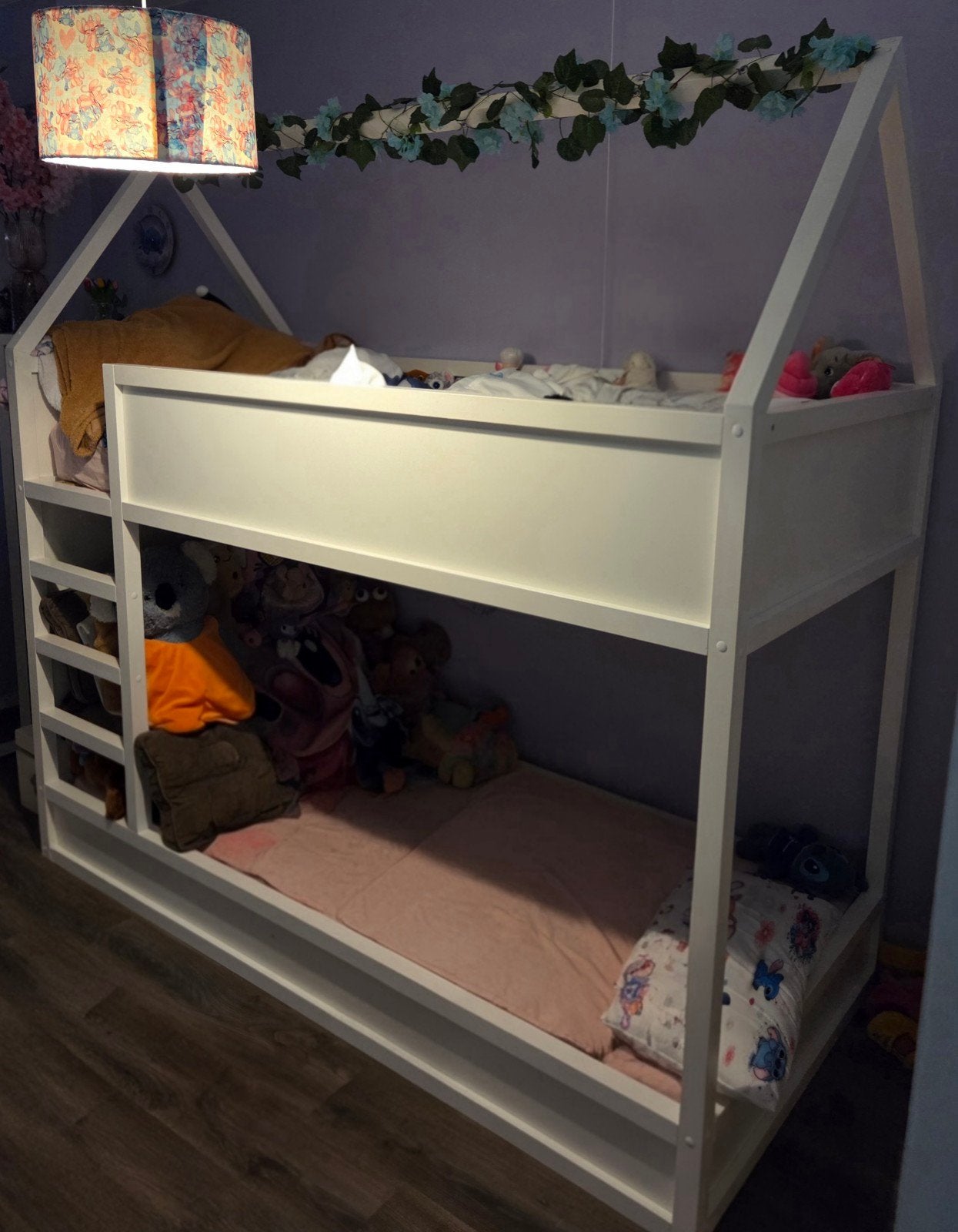 Stapelbed huisje wit - Ideaal voor kinderkamer, Tweepersoons, Ophalen of Verzenden, 200 cm, 100 cm