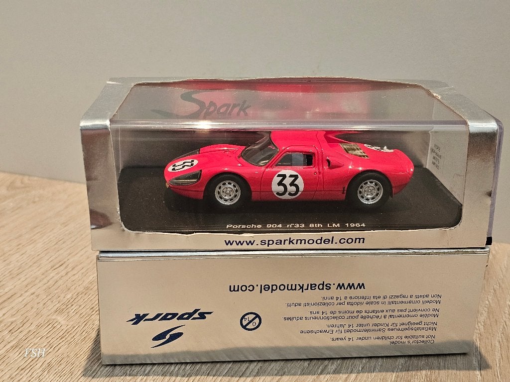 Porsche 904, Ben Pon # 33, 8e Le Mans 1964, SPARK. TOPPER, Ophalen of Verzenden, Zo goed als nieuw, Auto, Overige merken