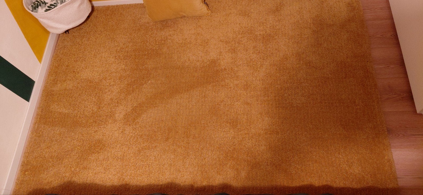 Geel vloerkleed, hoogpolig, 120x180, 15 euro!, Gebruikt, 100 tot 150 cm, Geel, Ophalen of Verzenden